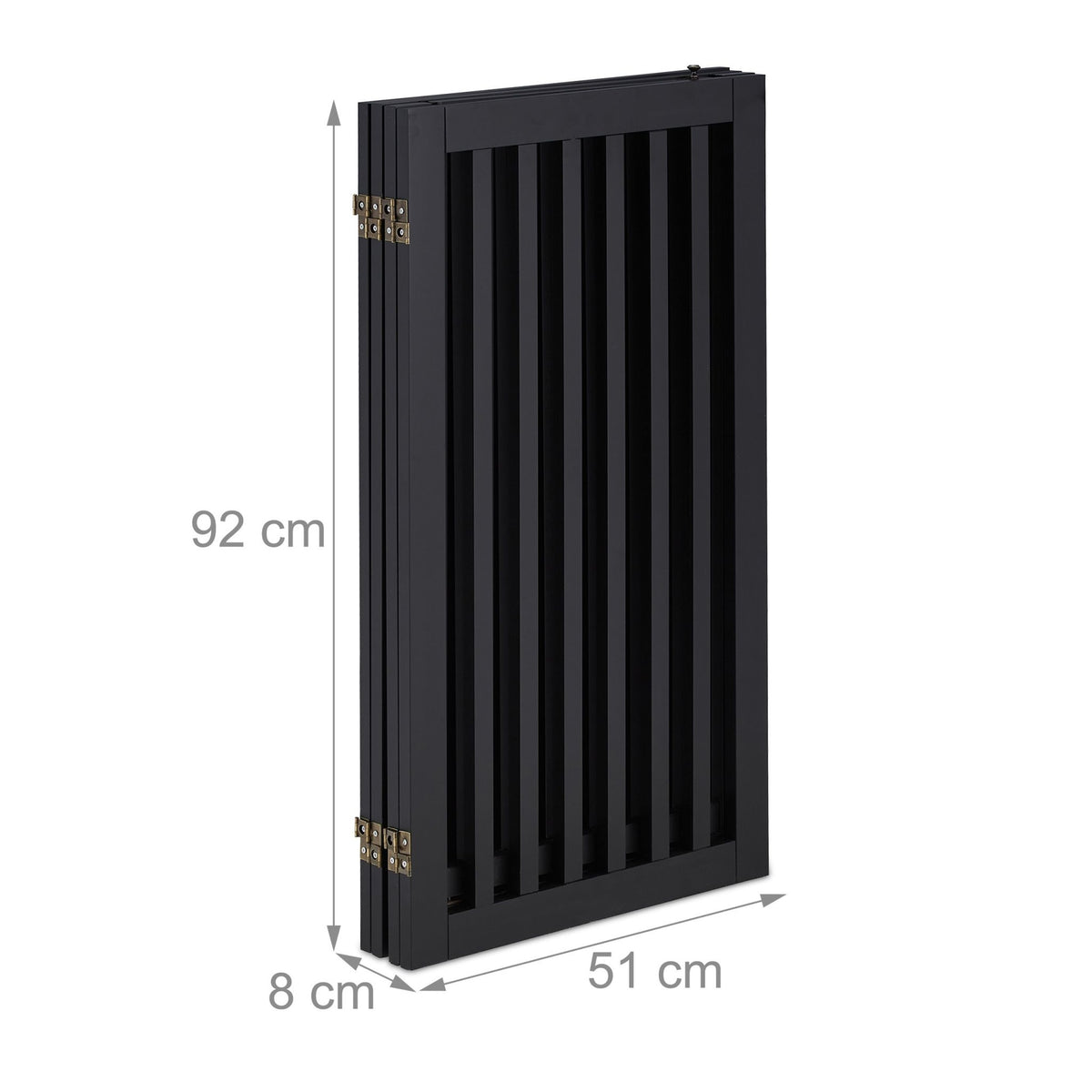 Black security gate with door 92 cm