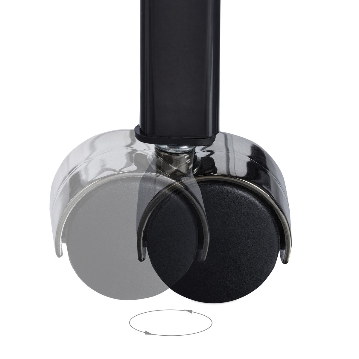 Black serving trolley with 2 levels