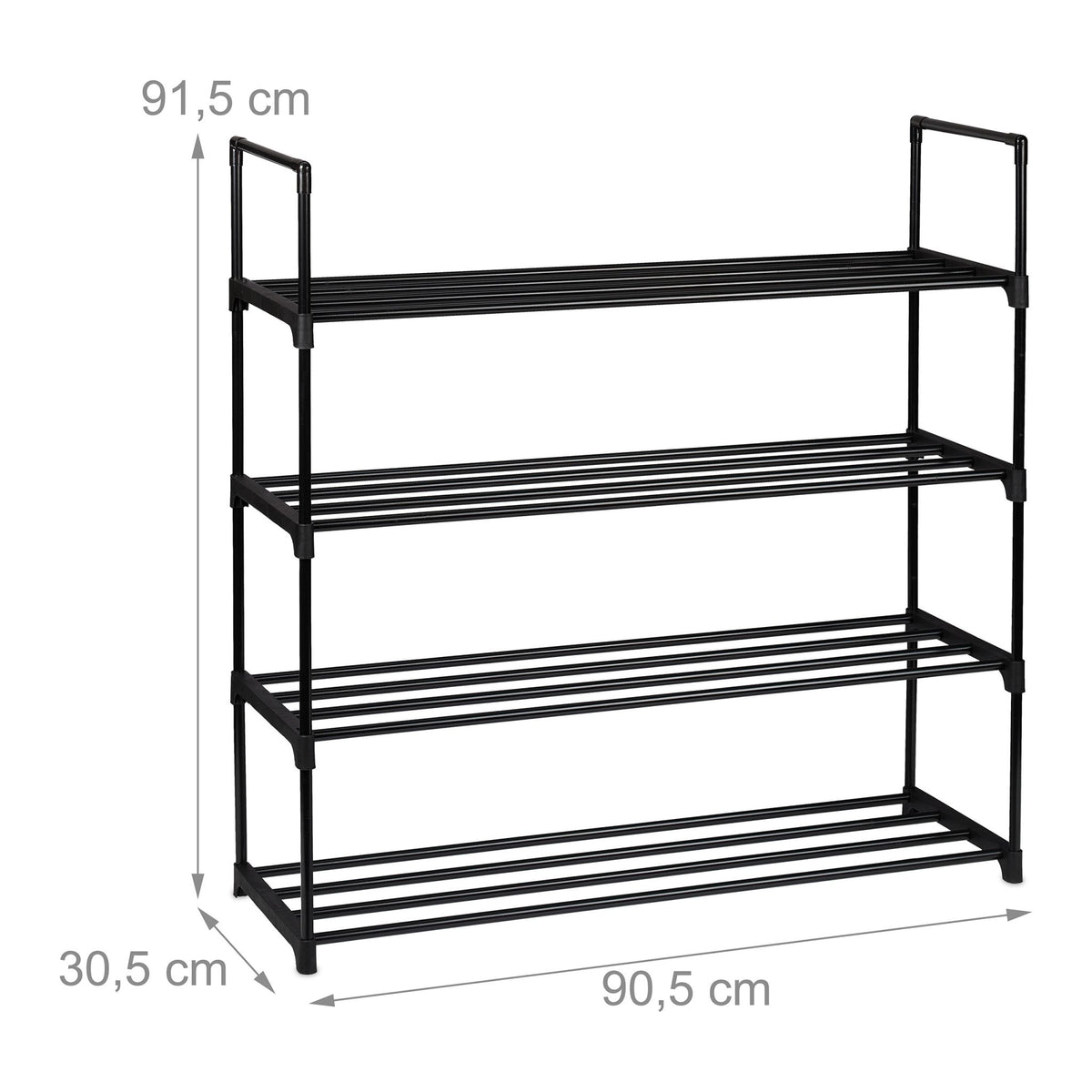 Black shoe shelf