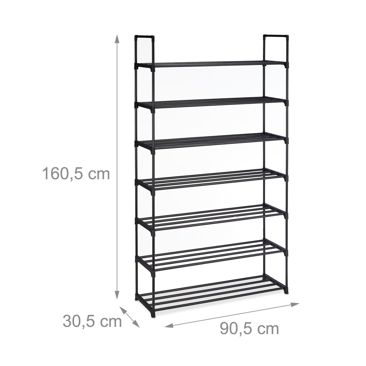 Black shoe shelf