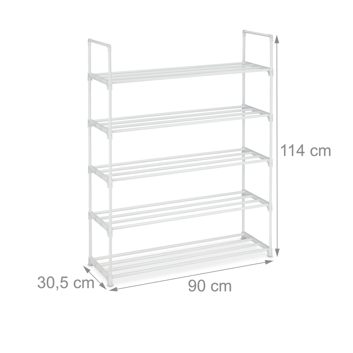 Black shoe shelf