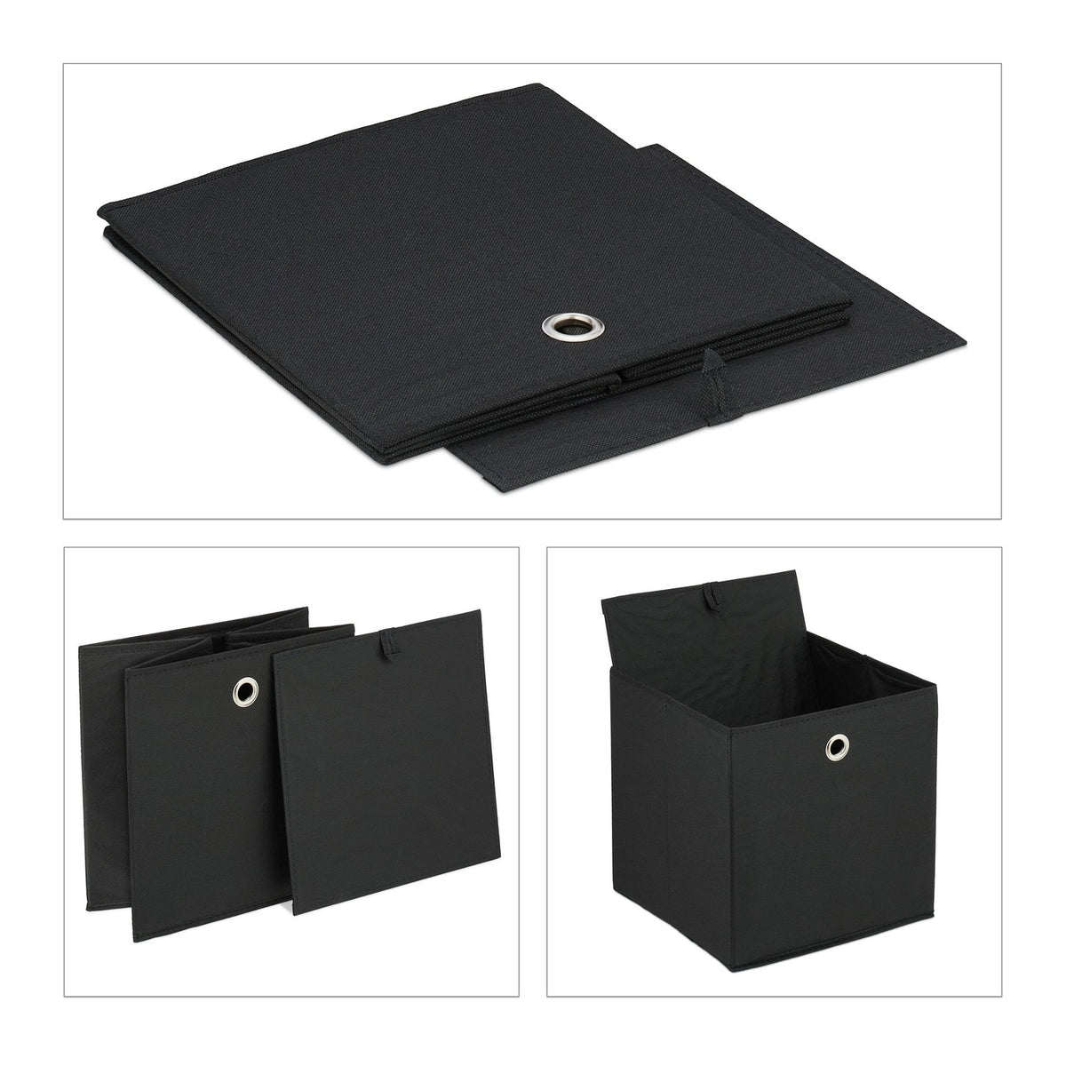 Black storage box - 4 pcs