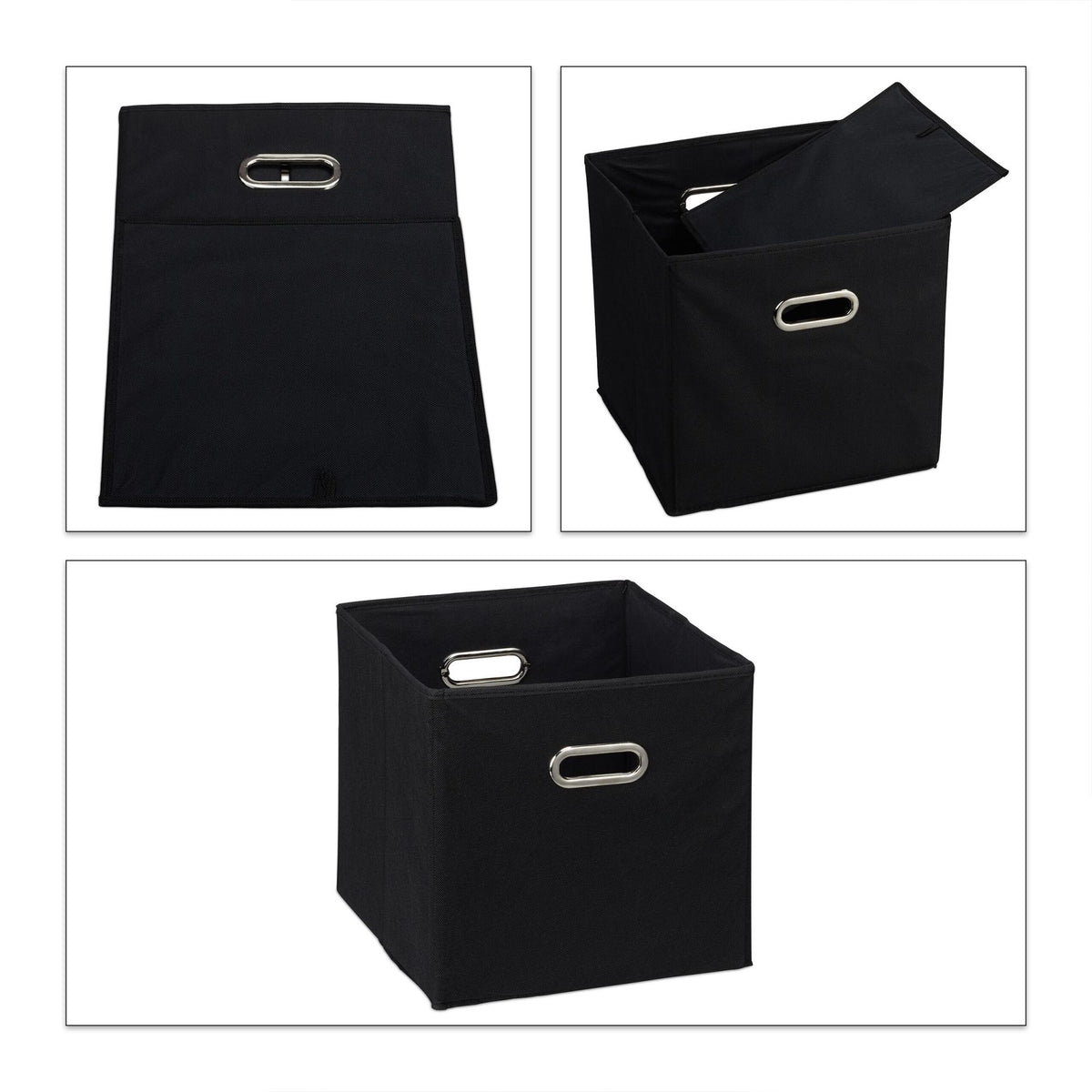 Black storage box in set of 2