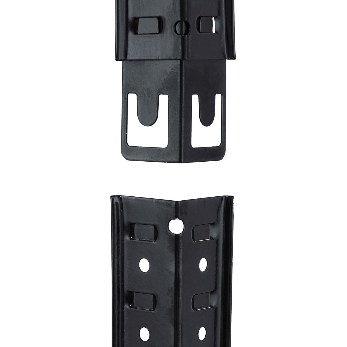 Black sturdy shelves with 5 levels