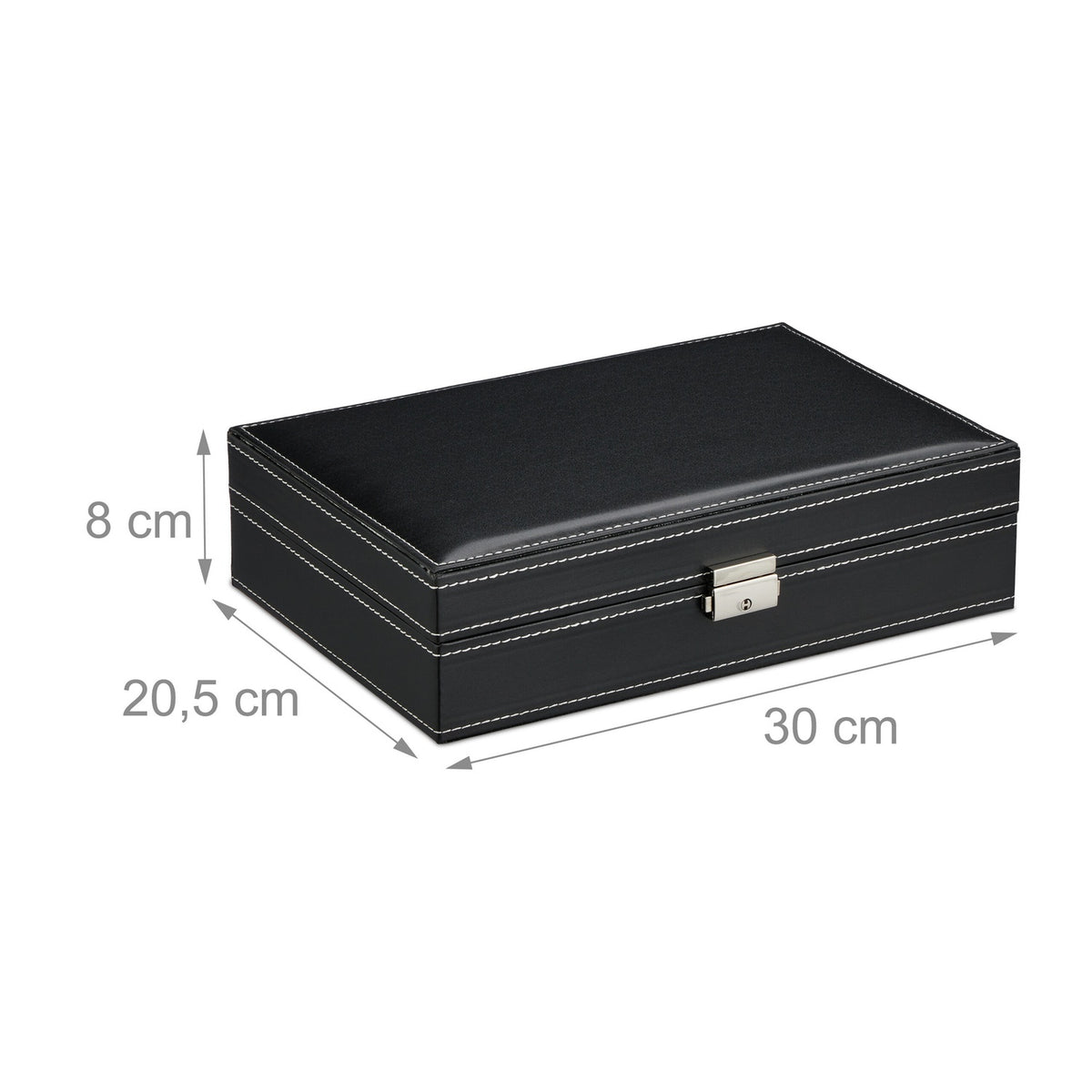 Black watch box for 8 watches