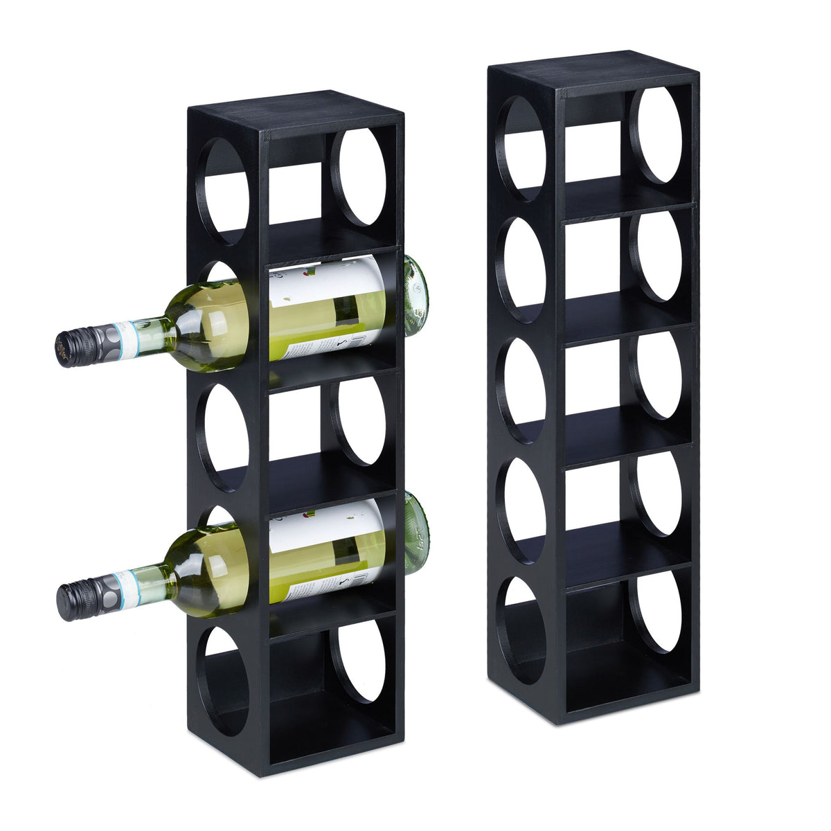 Black wine rack set of 2