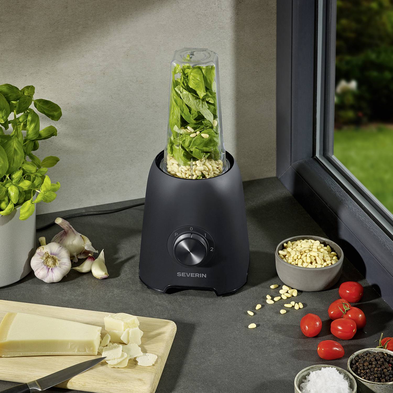 Blender With 1.5L Glass Jug, 600W, Smoothie Cup, Chopper