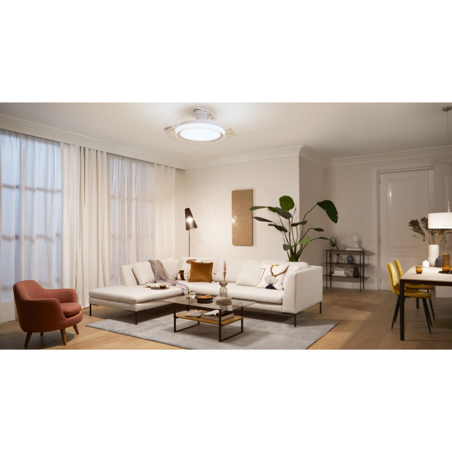 Bliss Ceiling fan with LED lighting Warm/cool white 4500 lm