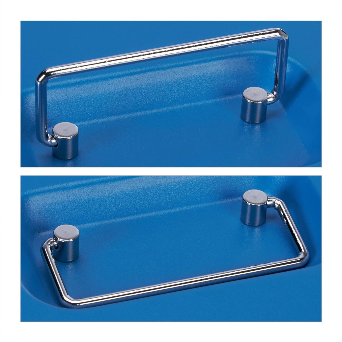 Blue cash drawer with combination lock