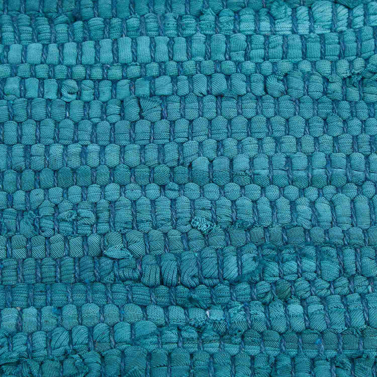 Blue cotton rag rug
