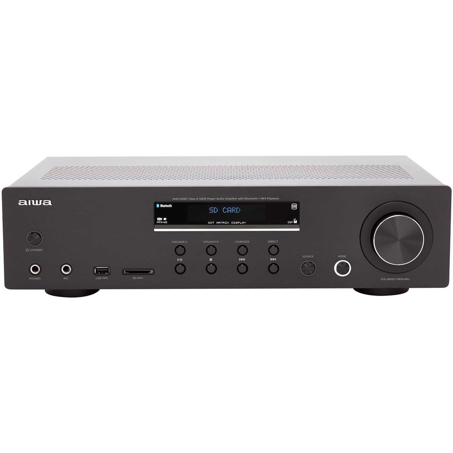 Bluetooth Amplifier, 2x60W RMS, Black