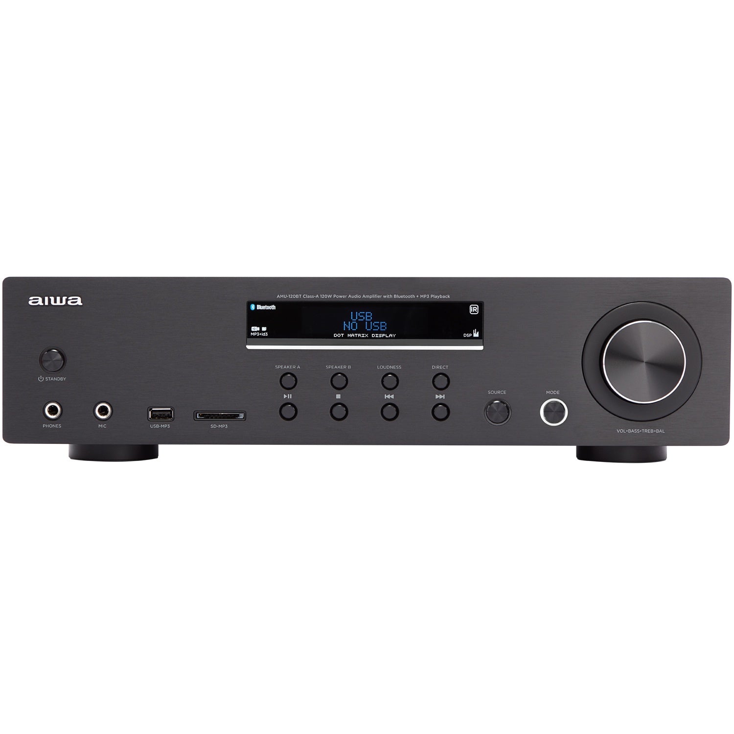 Bluetooth Amplifier, 2x60W RMS, Black