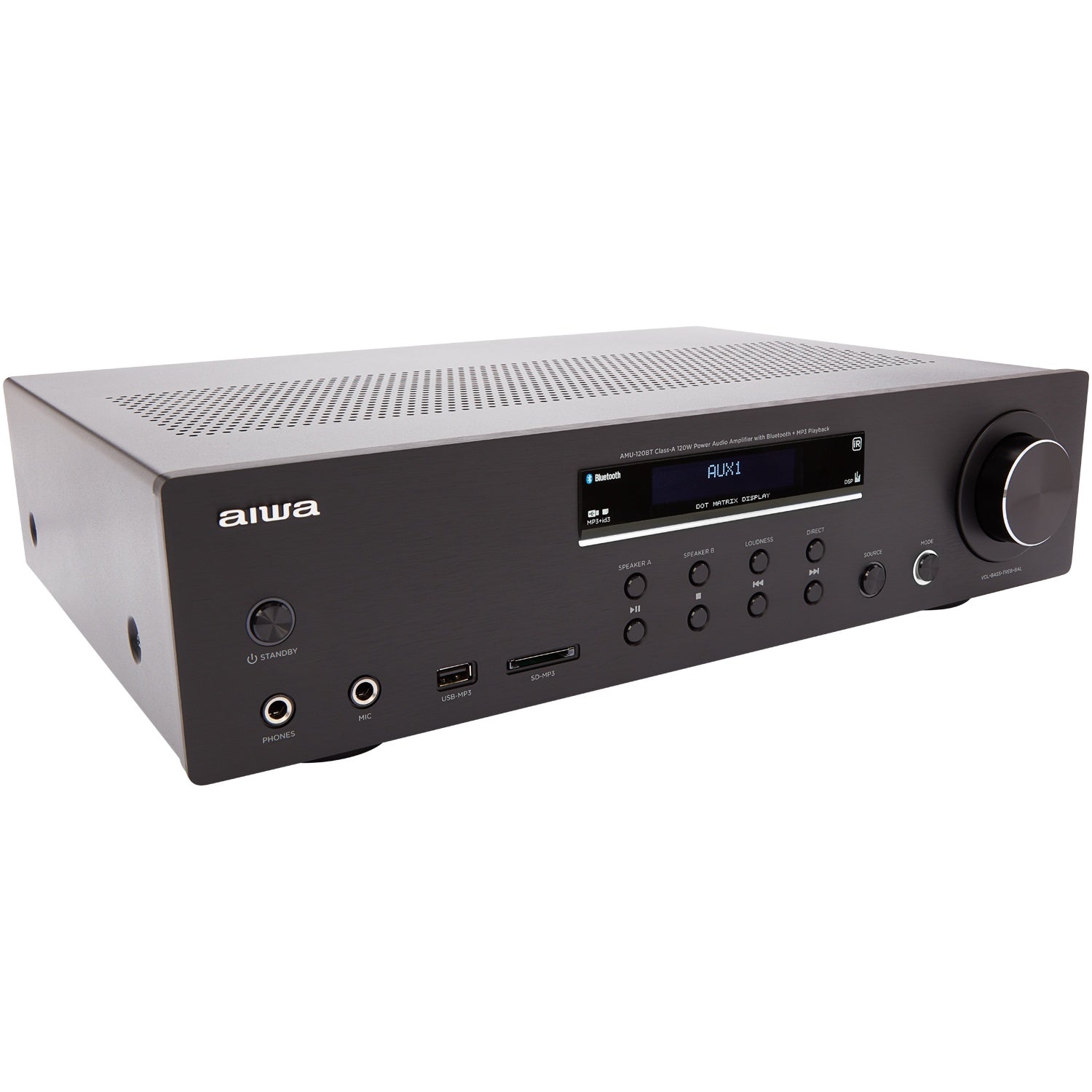 Bluetooth Amplifier, 2x60W RMS, Black