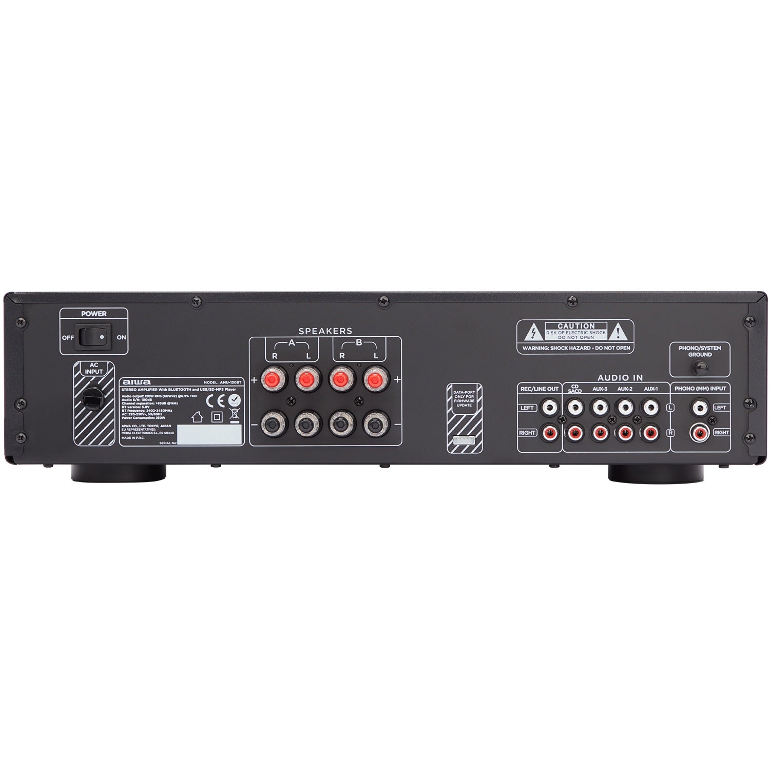 Bluetooth Amplifier, 2x60W RMS, Black