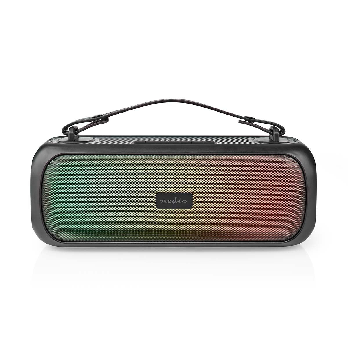 Bluetooth® Party Boombox | 4.5 hours | 2.0 | 45 W| Playback of media: AUX / USB | IPX5 | Syncable | Carrying handle | Party lights | Black