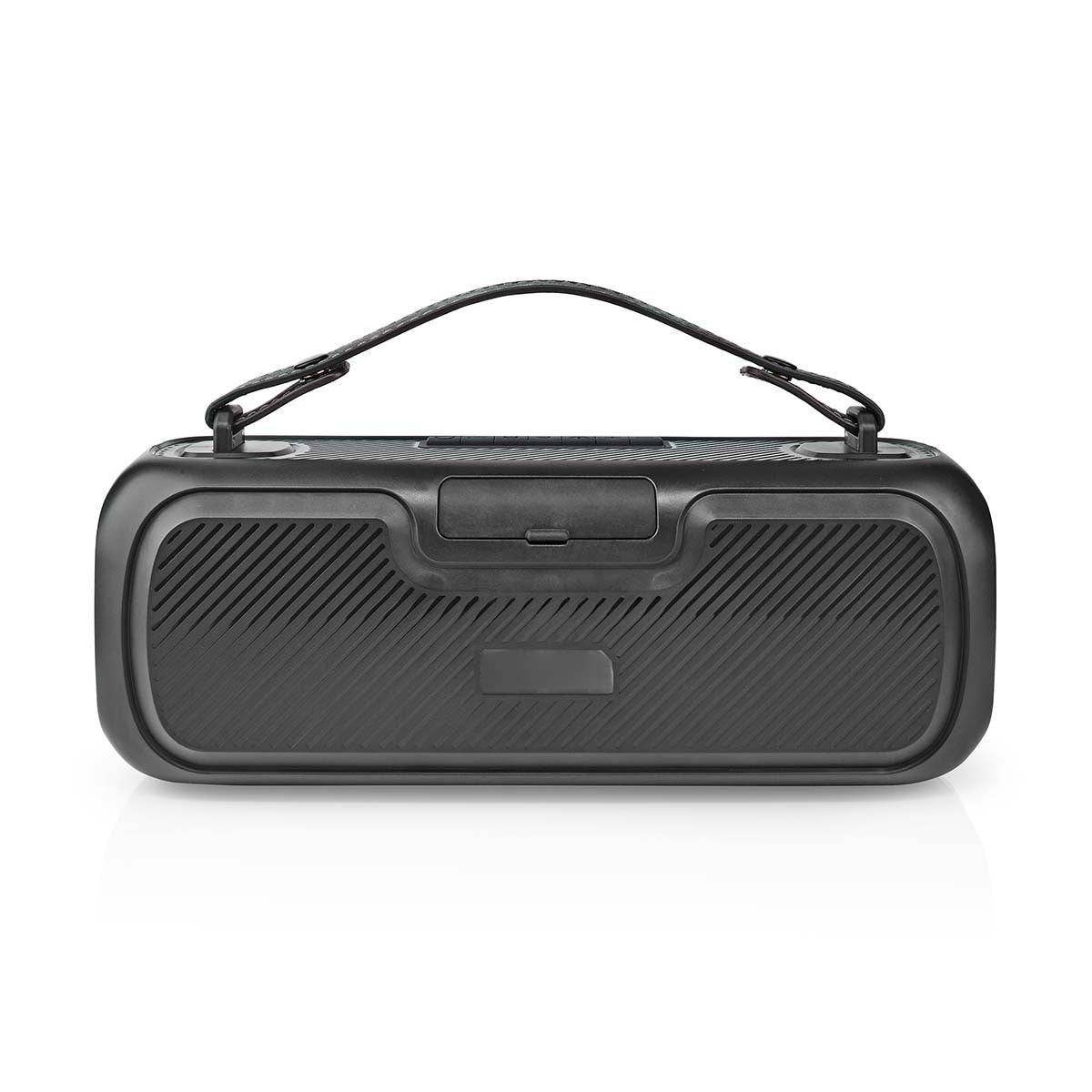 Bluetooth® Party Boombox | 4.5 hours | 2.0 | 45 W| Playback of media: AUX / USB | IPX5 | Syncable | Carrying handle | Party lights | Black