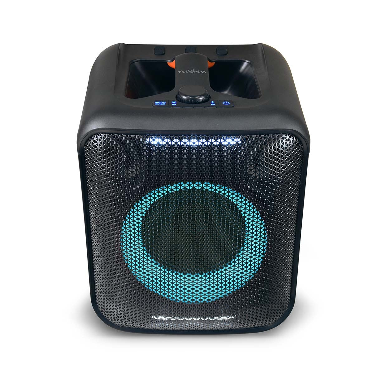 Bluetooth® Party Speaker | Maximum battery play time: 5 hrs | 150 W | Carrying handle | Party lights | Linkable | Equalizer | Black / Orange