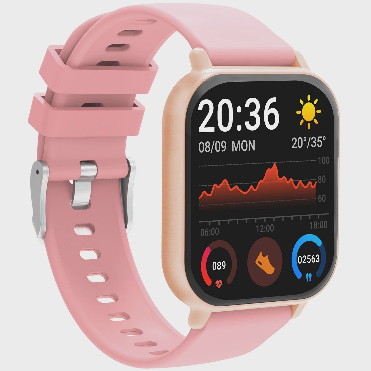 Bluetooth Smartwatch, 1.81" TFT Display, IP65 Water Resistant