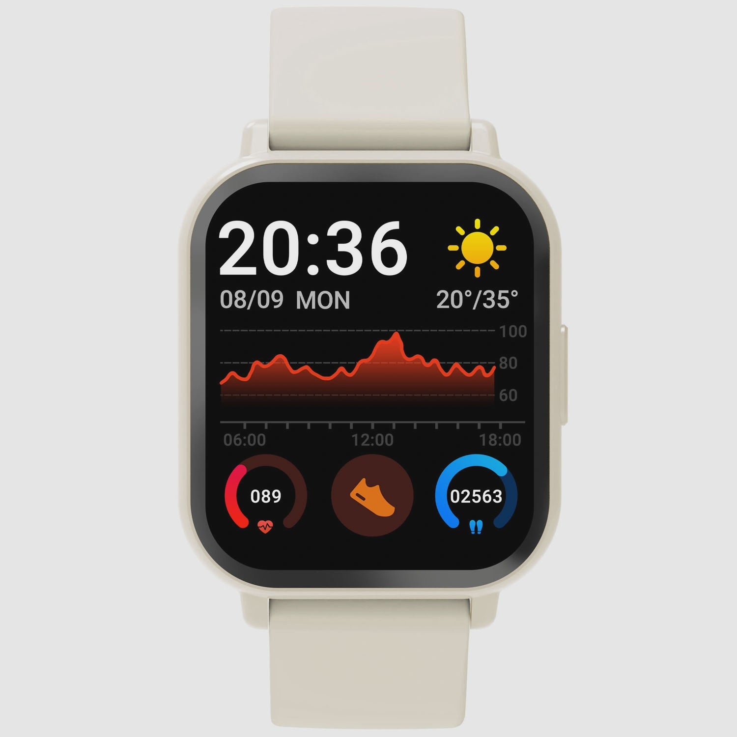 Bluetooth Smartwatch 1.81" TFT, IP65, Heart Rate Sensor