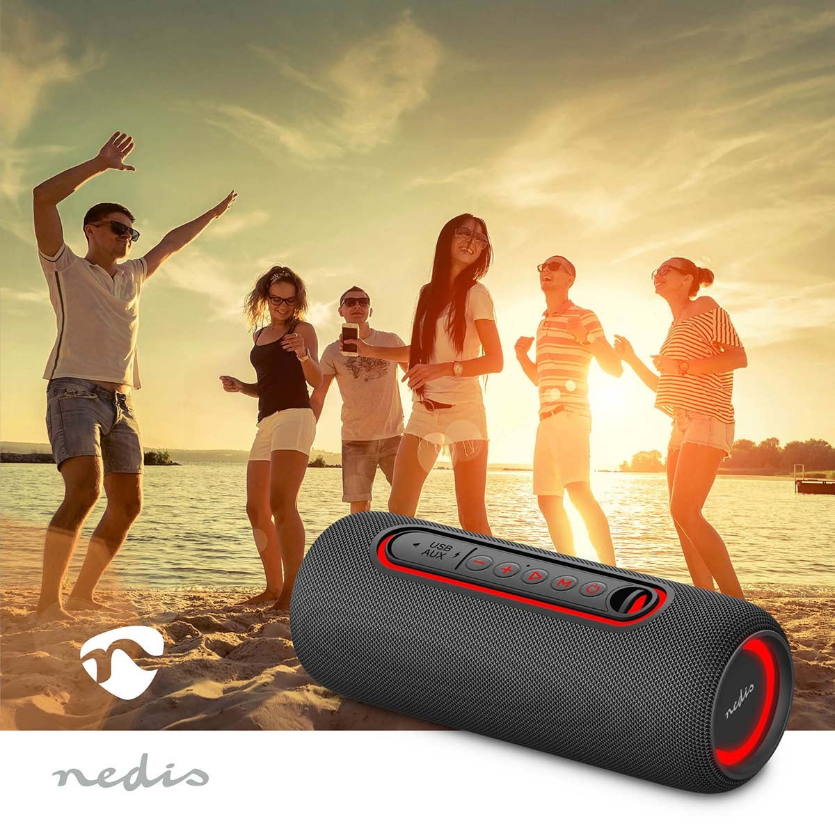 Bluetooth® Speaker | Maximum battery play time: 4 hrs | Handheld Design | 30 W | Stereo | Built-in microphone | X5 | Linkable | Black