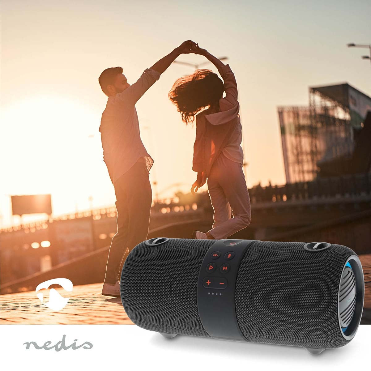 Bluetooth® Speaker | Maximum battery play time: 6.5 hrs | Handheld Design | 40 W | Stereo | Built-in microphone | IPX6 | Linkable | Black