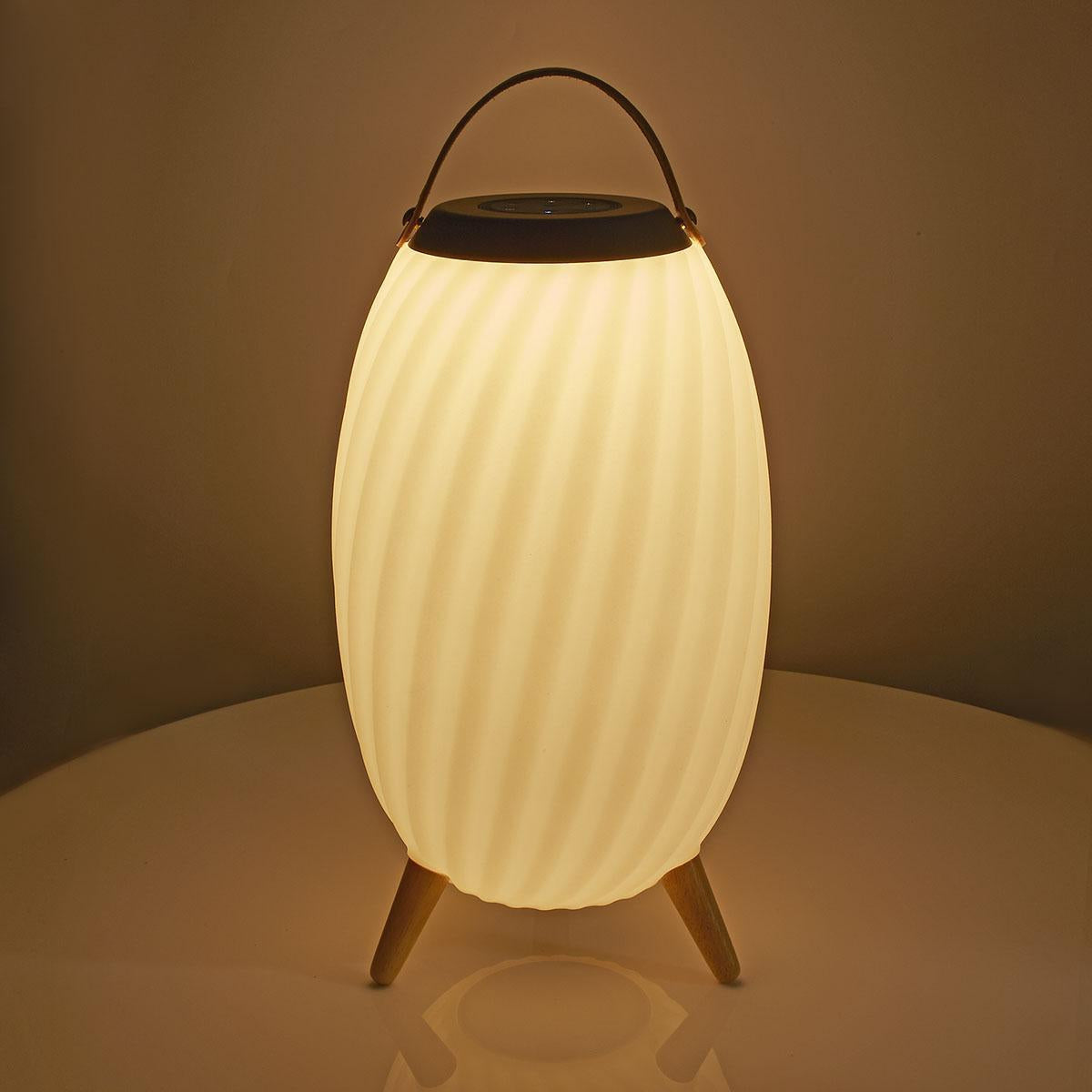 Bluetooth speaker with mood lighting | 6 hours | Ambient design | 60 W | Mono | RGB / Warm White | IPX5 | Syncable | Grey/White