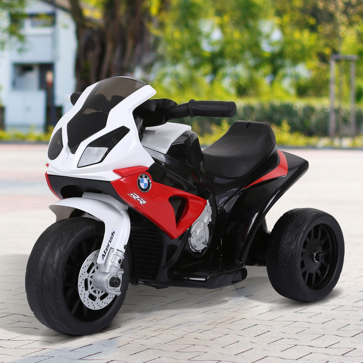 Bmw S1000Rr Licensed Electric Tricycle Children'S Motorcycle With Battery, Children'S Vehicle, Steel, Red, 66X37X44 Cm