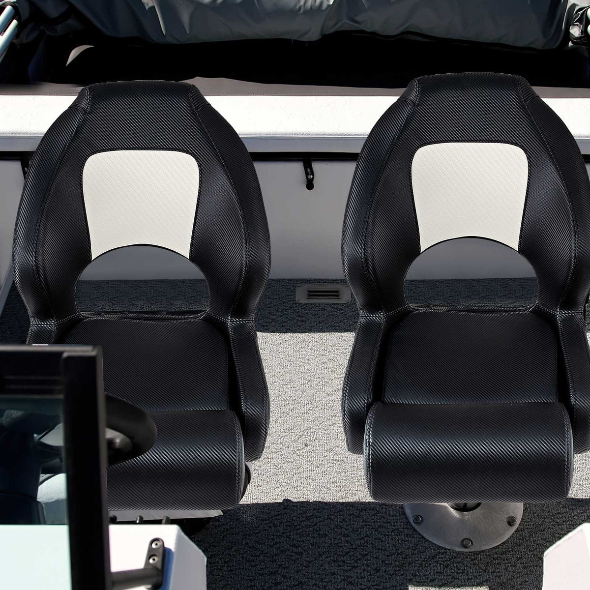 Boat Captain Bucket Seat – Waterproof PVC Leather, 330 lb