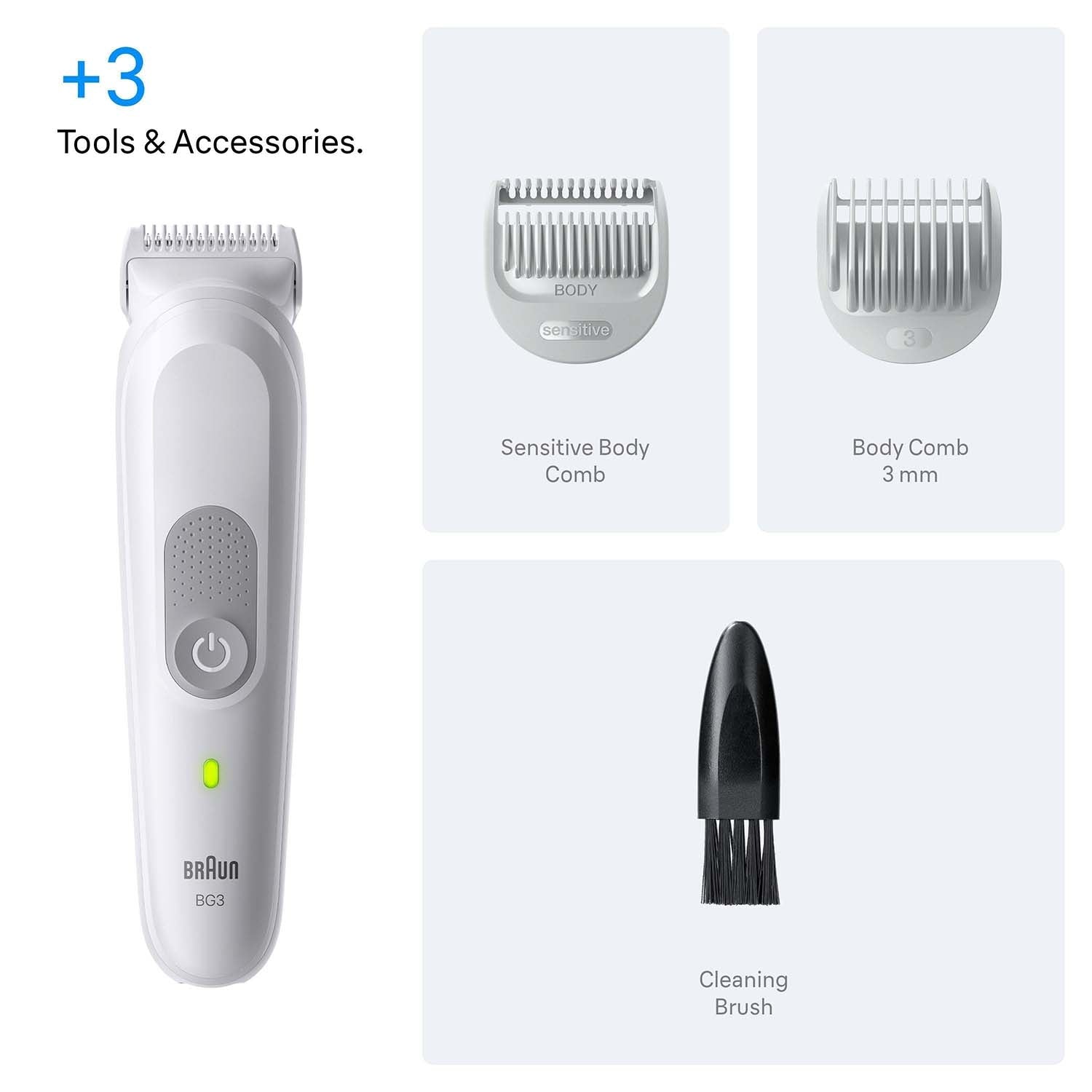 Body Groomer, Gentle Grey, Cordless Use