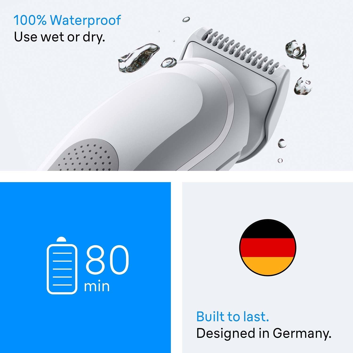 Body Groomer, Gentle Grey, Cordless Use
