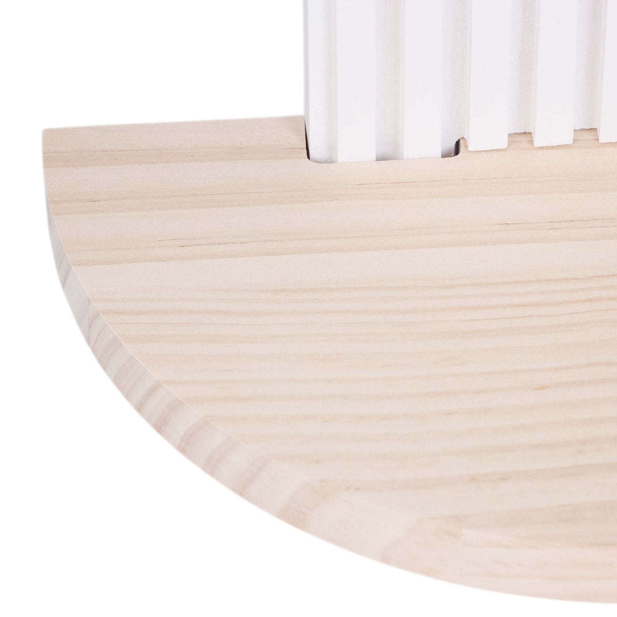 Boho Floating Wall Shelf Set, 2pc Pine, White/Brown