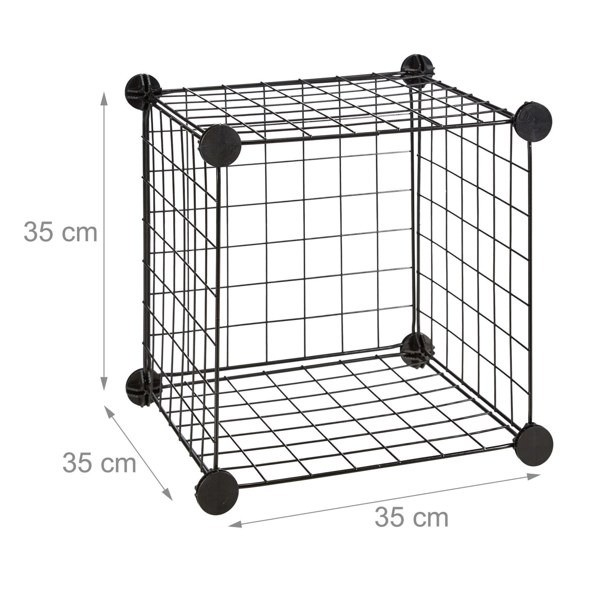 Bolt-free shelves in wire mesh 16 compartments