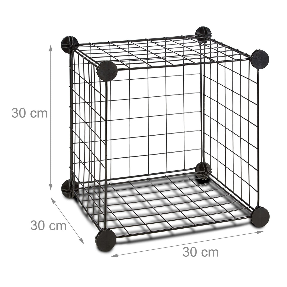 Bolt-free shelves in wire mesh 16 compartments