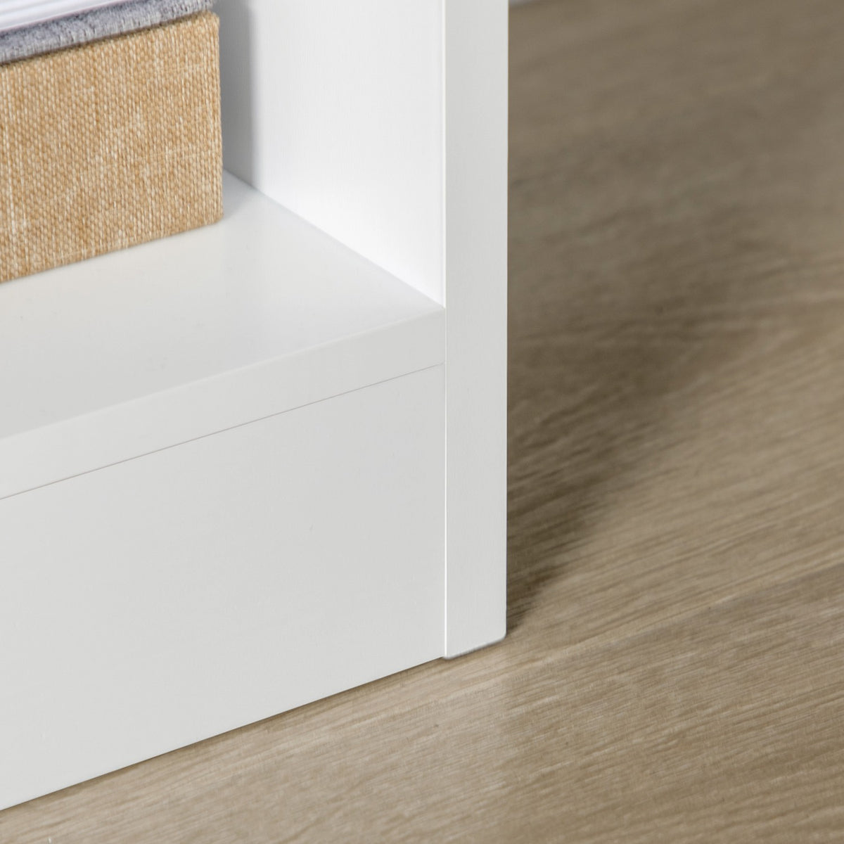 Bookcase With Anti-Tilt Protection Standing Shelf, 9 Shelves & 1 Drawer, For Living Room Home Office, White