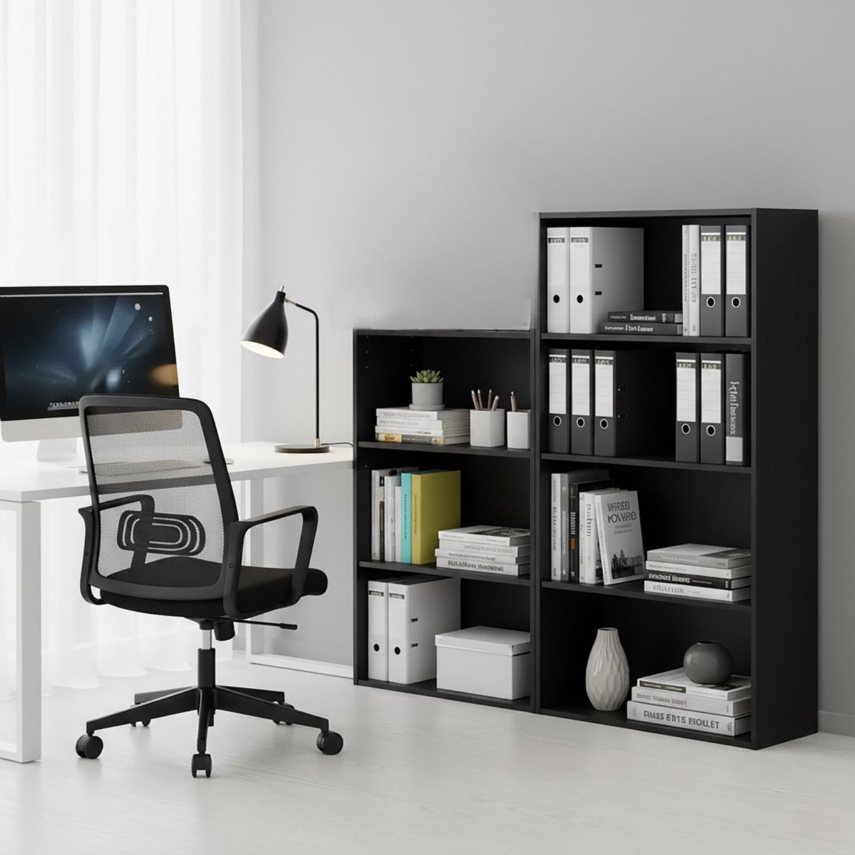 Bookcase with Adjustable Shelves, Freestanding Storage