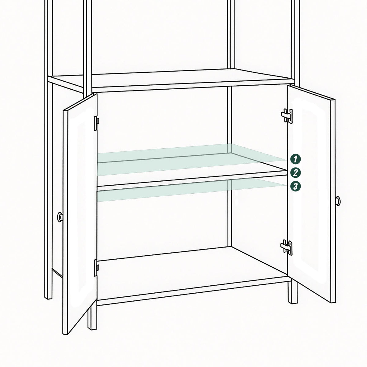 Bookcase with Storage, Adjustable Shelves, 4-Tier