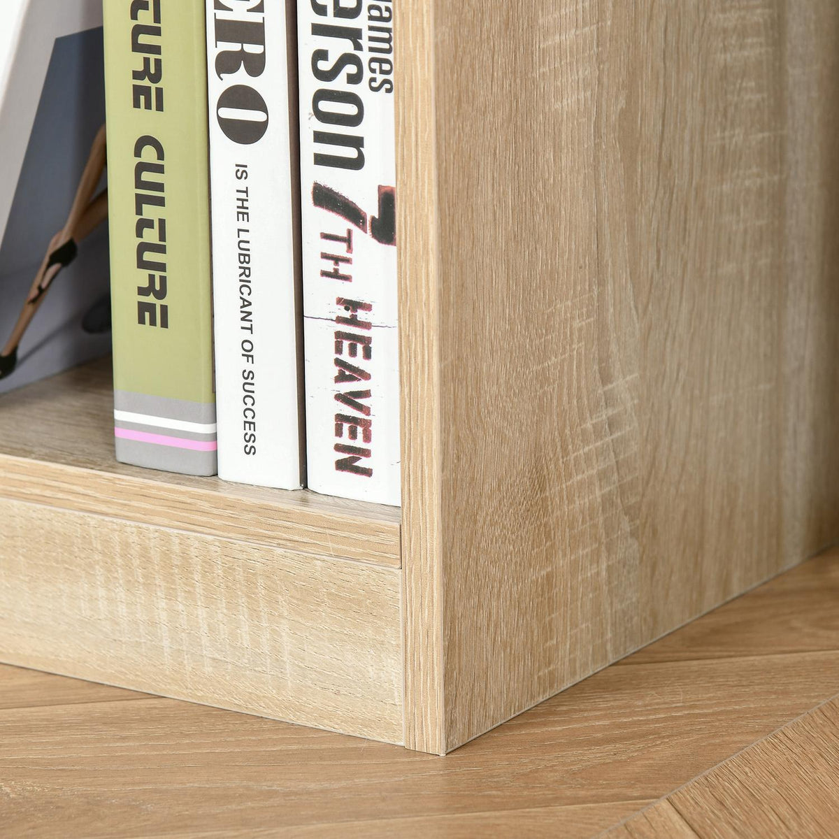 Bookshelf Natural 3-Tier Storage Shelf, Office Shelf, Display Shelf For Home Office/Living Room, 97.5X30X100Cm
