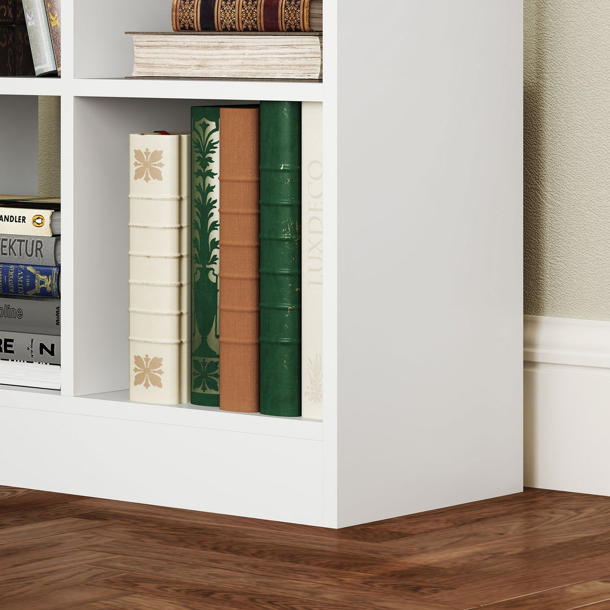 Bookshelf Standing Shelf with 9 Shelves, 1 Drawer, Storage Shelf with Anti-Tilt Safety, Office Shelf for Living Room, Office, 60 x 26 x 158 cm, White