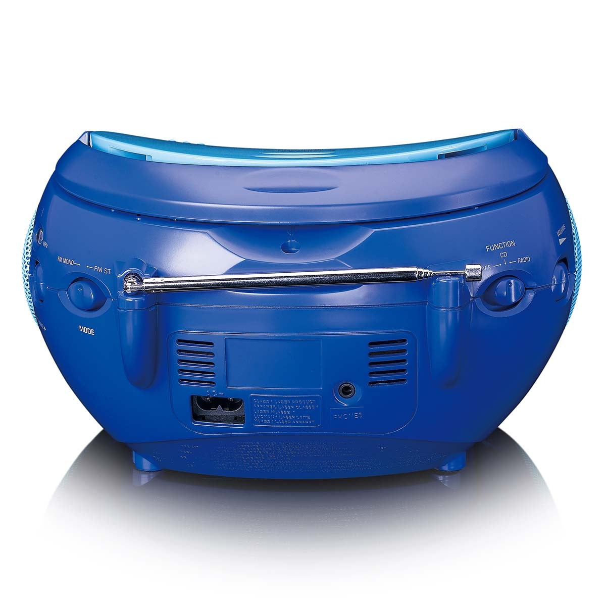 Boombox with CD player FM radio and stickers Blue