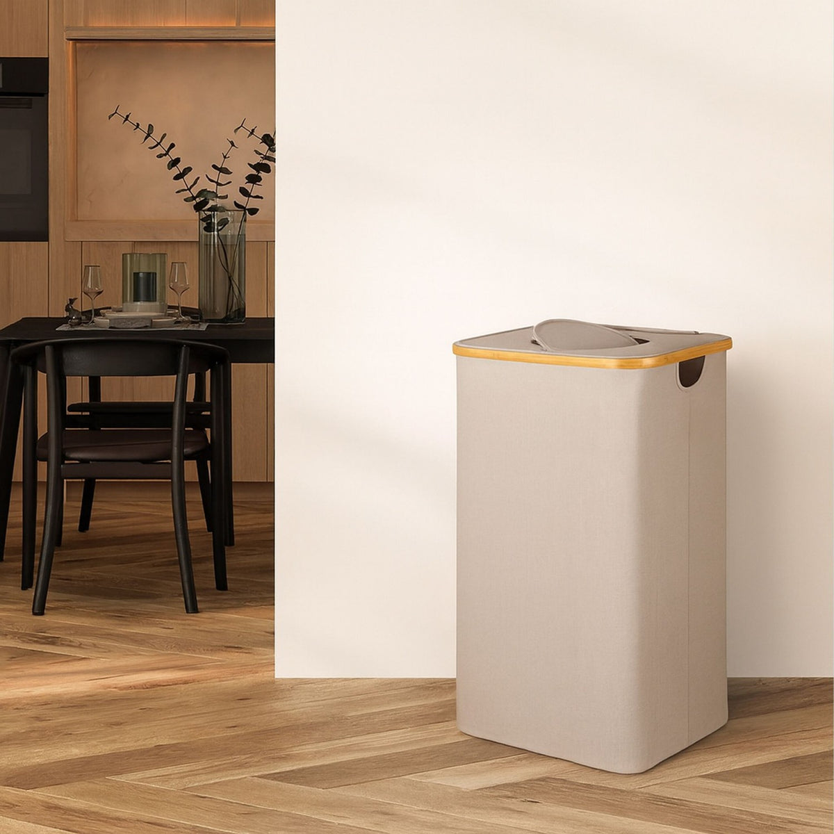 Bottle Collector with Lid, 100L Capacity, Removable Bag