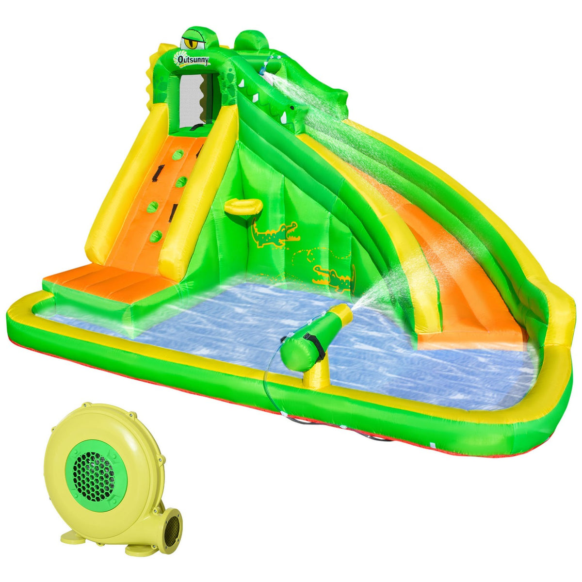 Bouncy Castle Inflatable Blower Water Slide Play Pool Water Play Center Children From 3 Years 380X285X225Cm