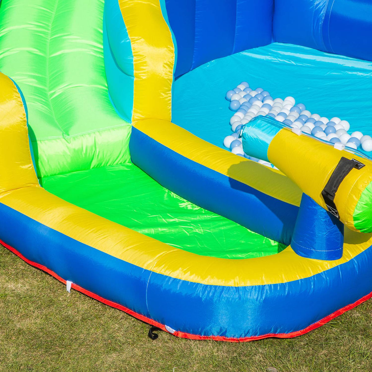 Bouncy Castle Water Park With Water Slide With Blower Inflatable Water Play Center With Slide Bouncy Castle For Children Aged 3 To 8 Years