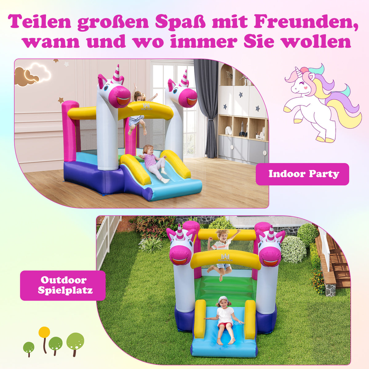 Bouncy Castle with Slide – Durable Oxford Fabric, Indoor/Outdoor