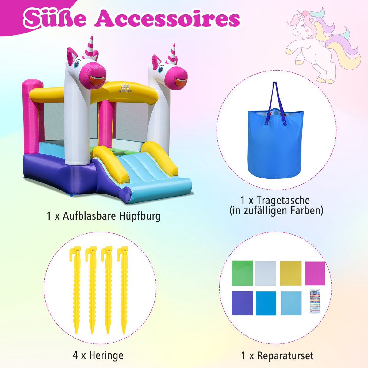 Bouncy Castle with Slide – Durable Oxford Fabric, Indoor/Outdoor