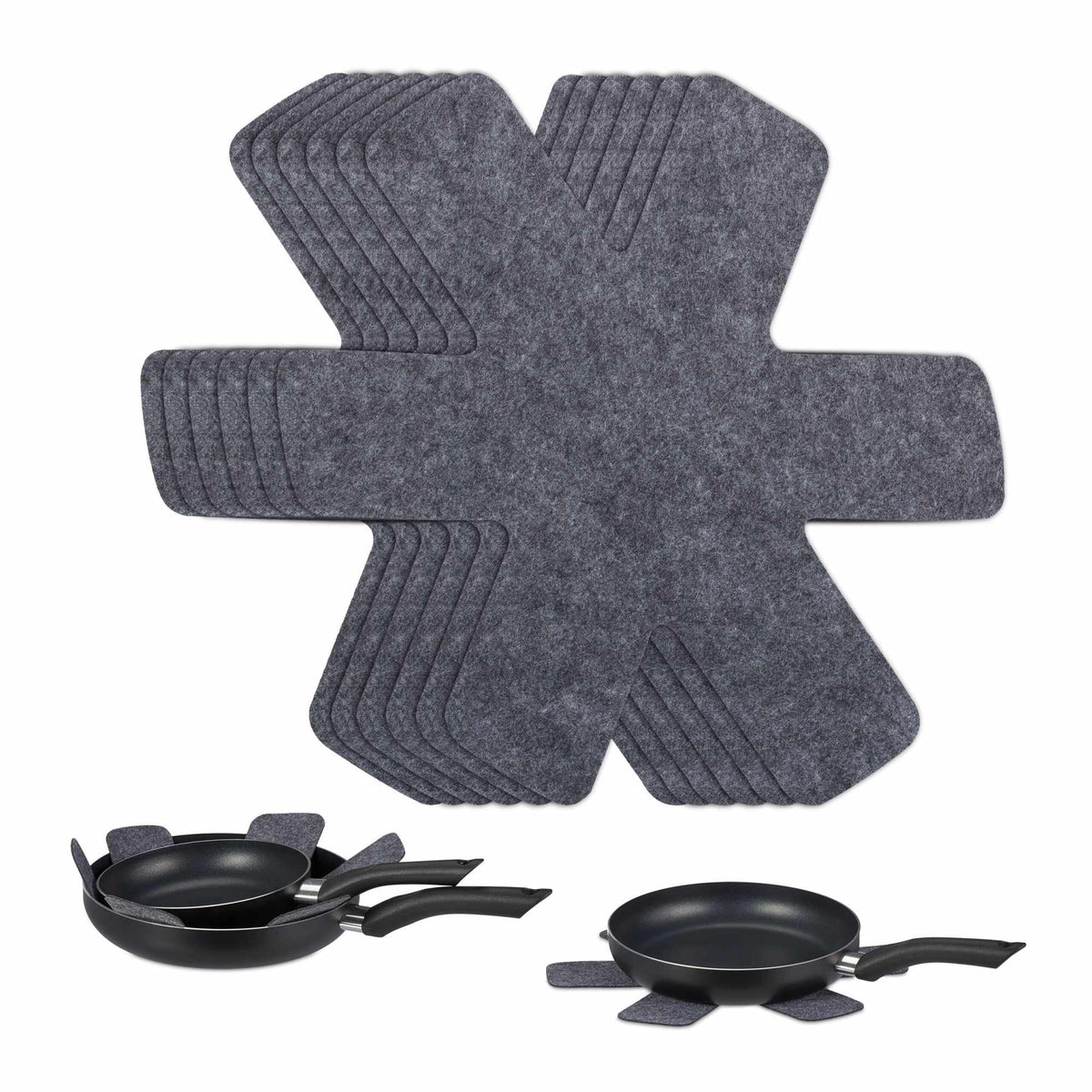 Bowl cover made of felt set of 8