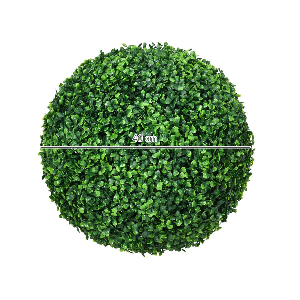 Boxwood ball set of 2 artificial plants with UV protection, for indoor and outdoor use, green