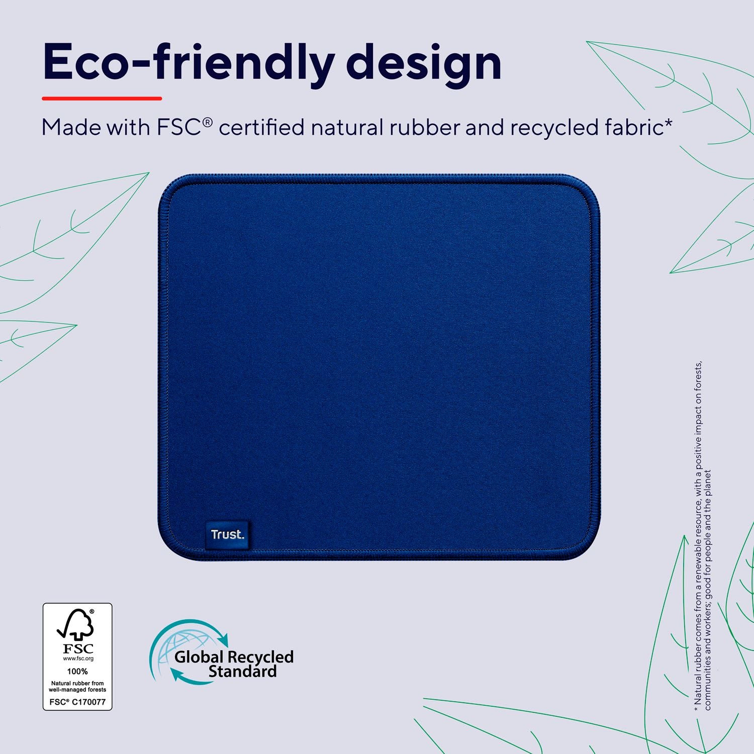 Boye Mousepad made of 100% recycled material Eco Blue