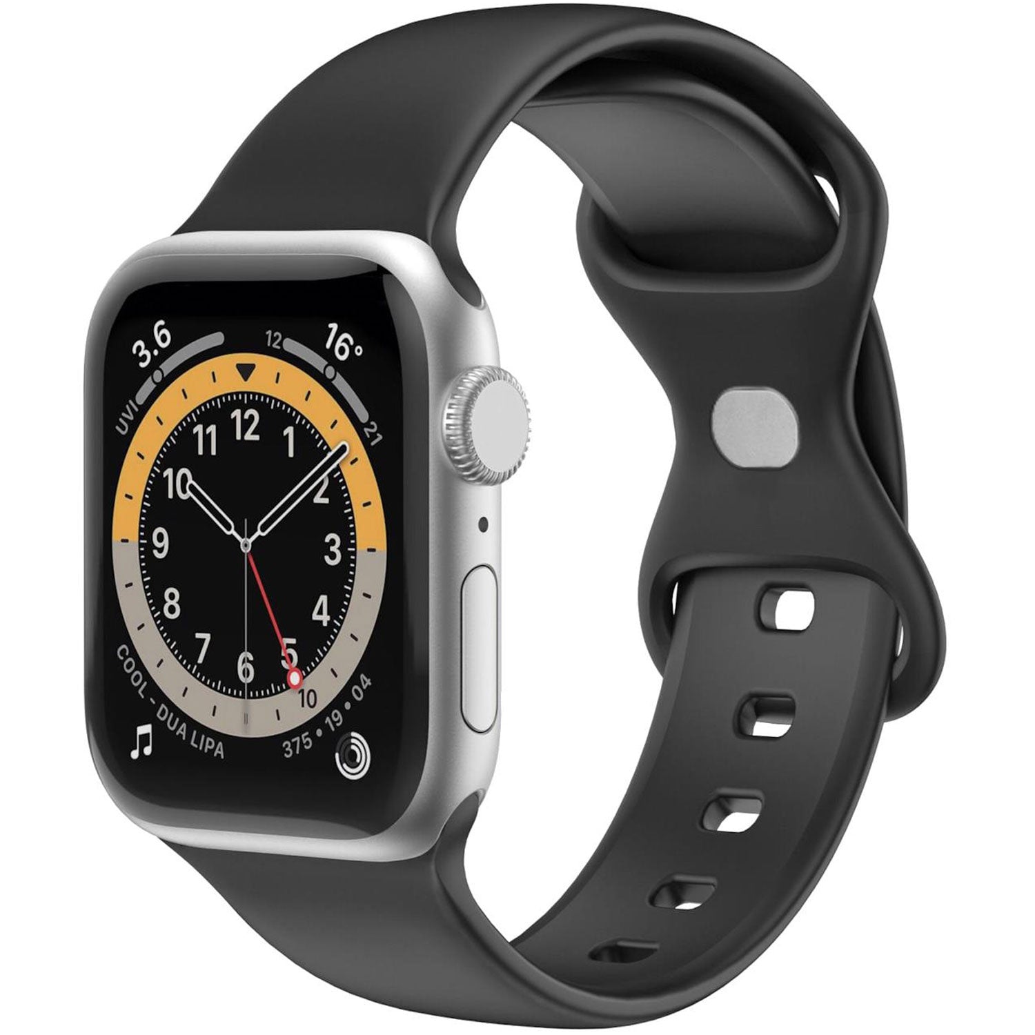 Bracelet for Apple Watch 42/44/45mm Silicone Black