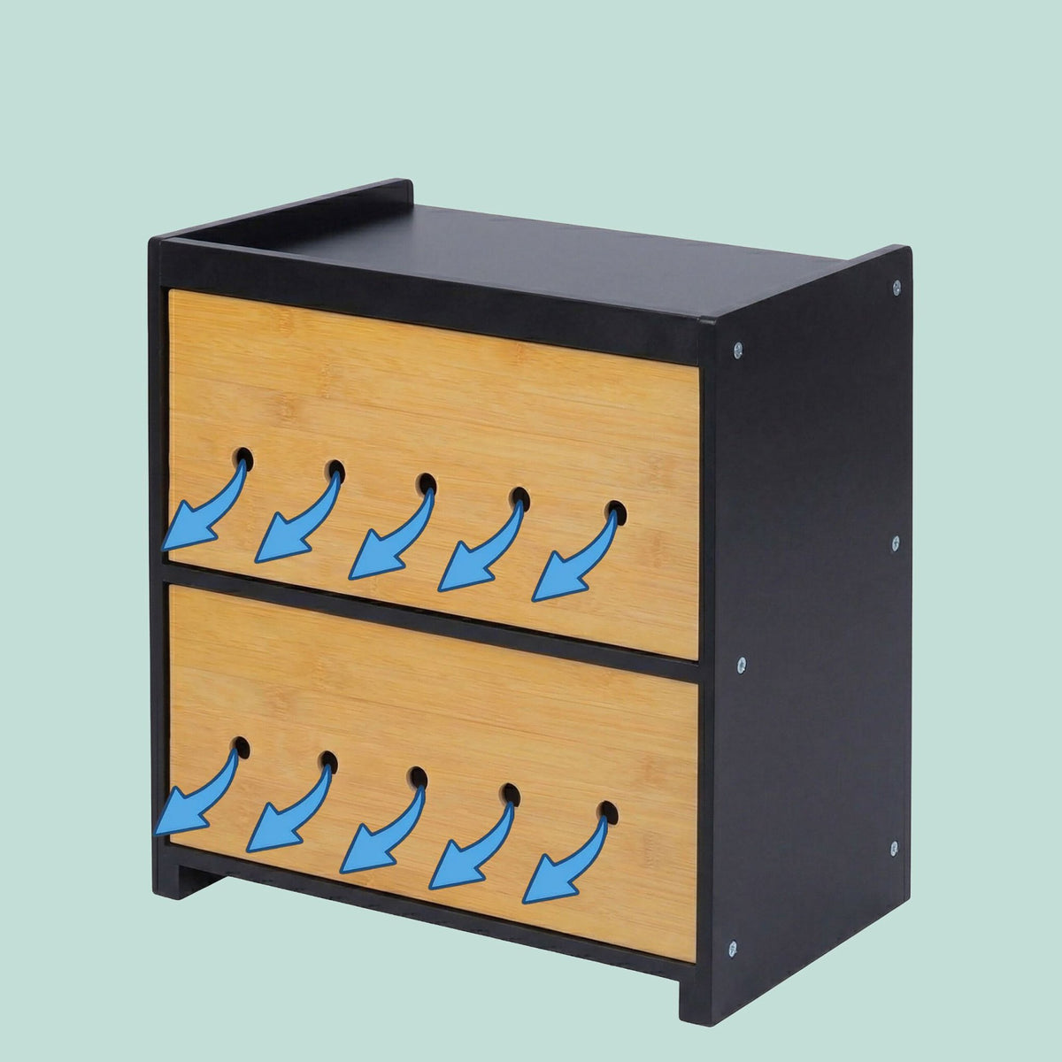 Bread Bin, Bamboo 2-Tier With Viewing Window