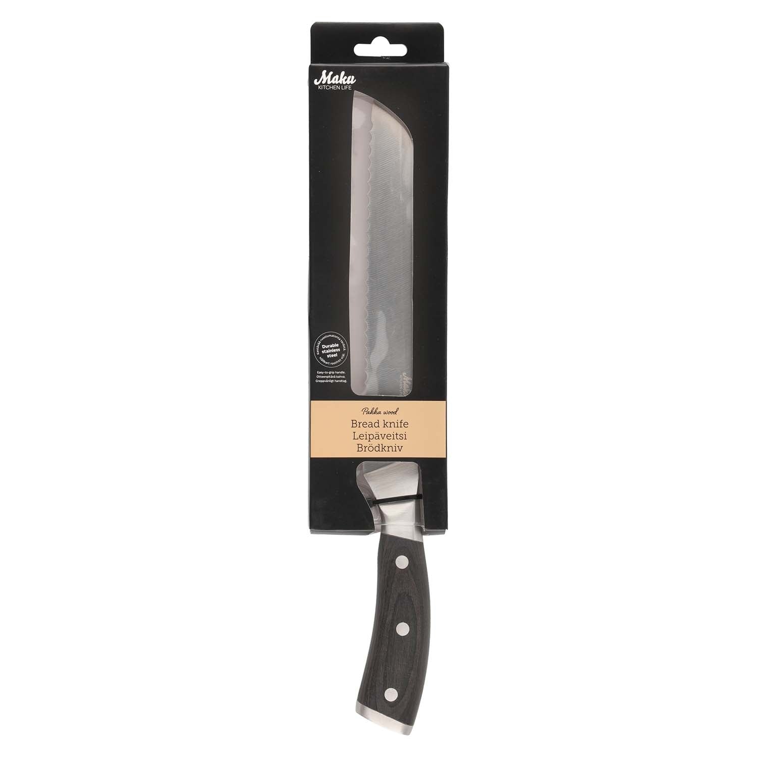 Bread Knife, 20 cm, Pakka Wood Handle